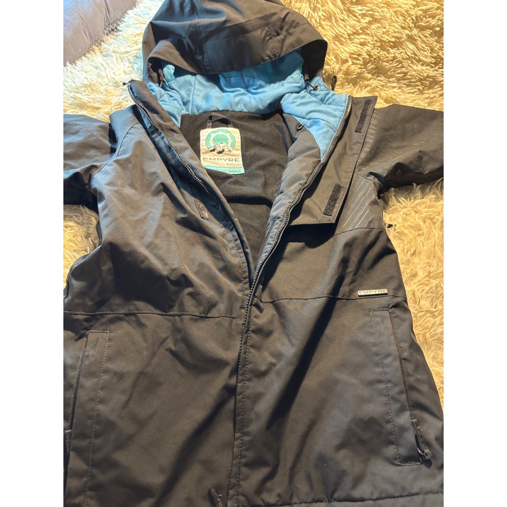 Empyre Womens Technical Snowboard Jacket Black 10K Waterproof Hooded Small